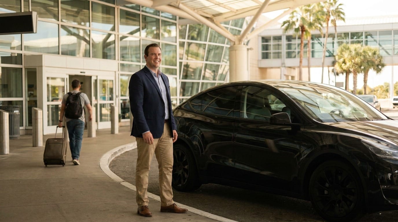 Alicante Airport to Javea transfer, private electric Tesla along the Javea coastline