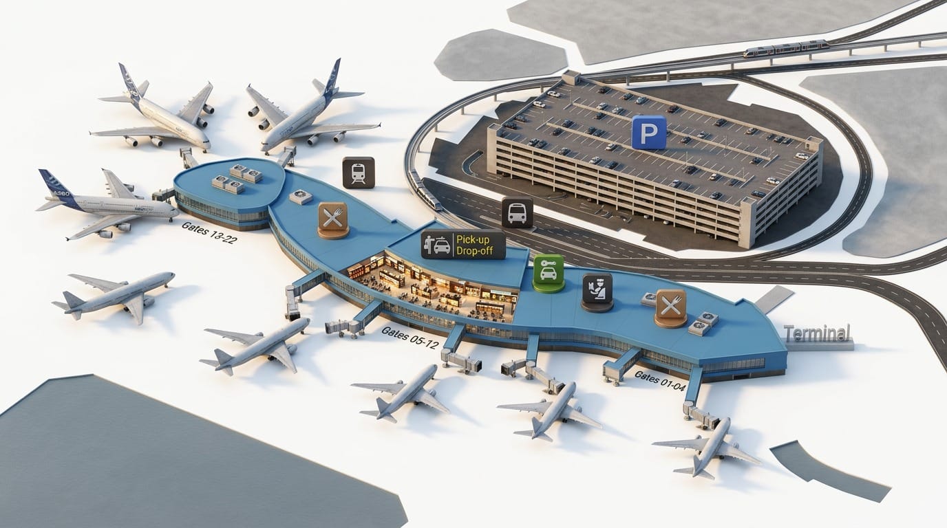 Valencia Airport terminal map